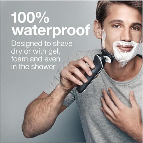 Braun Electric Razor for Men, Waterproof Foil Shaver, Series 5 5050cs, Wet & Dry Shave, with Beard Trimmer and Body Groomer, Rechargeable, Charging Stand Included, Blue 5