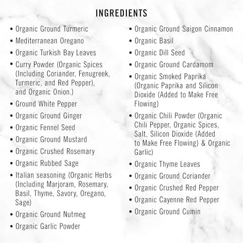 McCormick Gourmet Three Tier Wood 24 Piece Organic Spice Rack Organizer with Spices Included, 27.6 oz 12