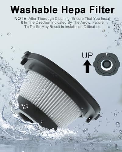 Tumoyao Handheld Car Vacuum Cordless, 9500Pa High Power Suction, 1.23lbs Lightweight&Portable, Powerful Cordless Hand Held Vacuum Cleaner for Car, Home, Office Desk 6