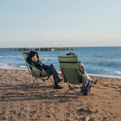 TOBTOS High Back Camping Chair, Lightweight Camping Chair with Headrest, Stable Portable Folding Chair for Outdoor Camp, Hiking, Backpacking(Green) 6