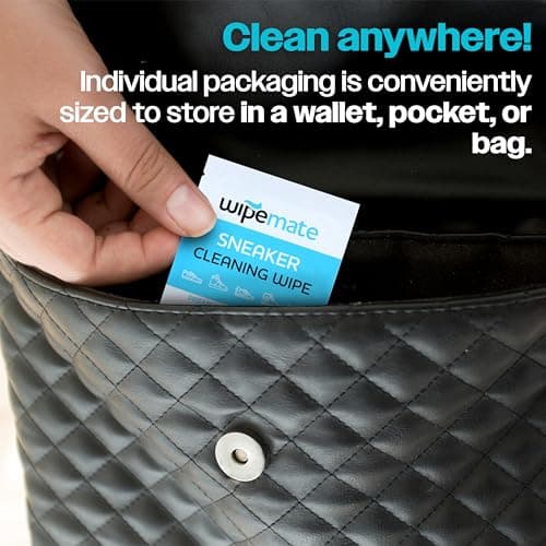 WIPEMATE Disposable Sneaker and Sole Cleaner, Premium Sneaker Cleaning Wipes, Wipe Mate Flow Pack Quick Wipes Remove Dirt, Grime & Stains, Erase Scuffs off Sneakers and Shoes Effortlessly! – 12 Count 6