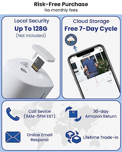 MUBVIEW Security Cameras Wireless Outdoor - 2 Pack Outdoor Camera Wireless 2K Battery Powered Security Camera Outdoor & Indoor, WiFi Home Camera with Spotlight/Siren/AI Motion Detection/2-Way Talk 7