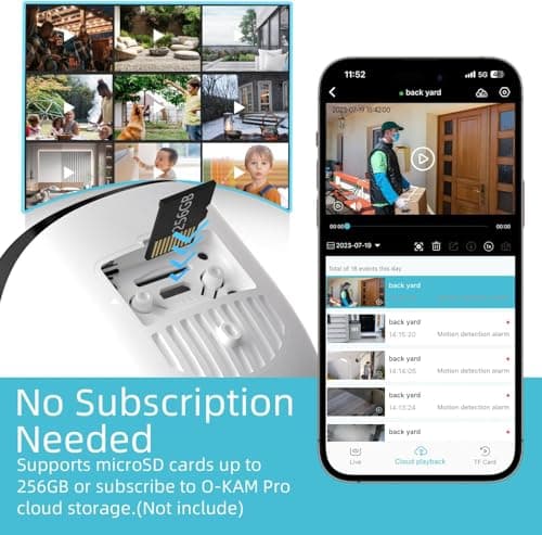 Security Cameras Wireless Outdoor, 2K Battery Powered Camera for Home Security with IP65, SD/ Free Cloud Storage, No Monthly Fee, AI Motion Detection, Color Night Vision, 2-Way Audio (BW4-G-4Pack) 7