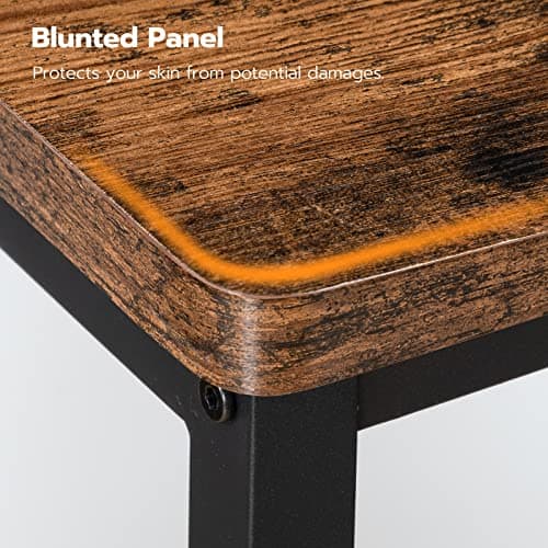 HOOBRO Bar Stools, Set of 2 Bar Chairs, 23.6 Inch Saddle Stools, Kitchen Counter Seat with Footrests, Industrial Barstools for Dining Room, Kitchen, Counter, Rustic Brown and Black BF02MD01 7