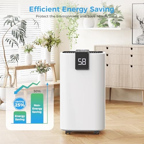 3500 sq.ft Dehumidifier for Basement, Trazico 40 Pint Dehumidifiers for Home with Drain Hose, Smart Humidity Control, 24H Timer, Auto Defrost, Ideal for Large Room, Bathroom, Bedroom, Garage, Black 8