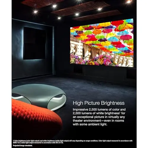 Epson Home Cinema LS11000 4K PRO-UHD Laser Projector, HDR, HDR10+, 2,500 Lumens Color & White Brightness, HDMI 2.1, Motorized Lens, Lens Shift, Focus, Zoom, 3840 x 2160, 120 Hz, Home Theater (Renewed) 6