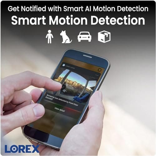 Lorex 4K 8MP Wi-Fi 6 Spotlight Security Camera | Indoor/Outdoor | Color Night Vision | Smart Motion Detection | 32GB Local Storage | 2-Way Talk | IP65 Rated | No Monthly Fees | Black 8