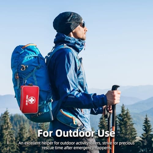 330 Piece First Aid Kit, Premium Waterproof Compact Trauma Medical Kits for Any Emergencies, Ideal for Home, Car, Travel, Camping, Hiking, Truck, Office, Sports (Medium) 6