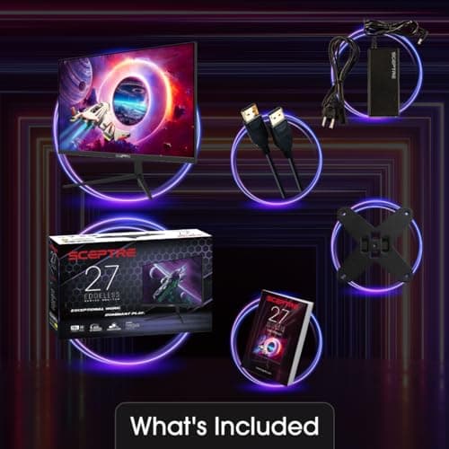 Sceptre New 27-inch Gaming Monitor 165Hz 144Hz 1ms AMD FreeSync Premium HDMI DisplayPort Build-in Speakers, 99% sRGB Machine Black 2025 (E275B-FWD168 Series) 8