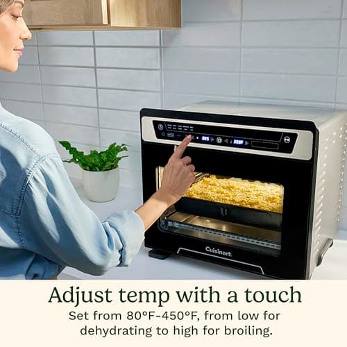 Cuisinart 15-in-1 Extra-Large Digital Air Fryer Oven with 9"x13" 2-in-1 Pan, Air Fry 4 Lbs of Wings, Cook a 13 Lb Turkey or 5+ Lb Chicken, Toast 9 Slices of Bread, and Bake a 13" Pizza, TOA-112 9