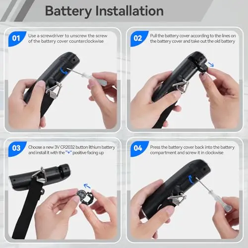 Luggage Scale 2 Pack Dr.meter Travel Scale Essentials Backlight LCD Display 110lb/50kg Luggage Weight Scale Portable Handheld Scale with Rubber Paint, Temperature Sensor, Battery Included 6