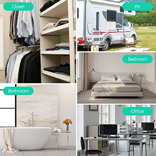 Dehumidifier For Bathroom, Dual Semiconductor Dehumidifier For Home With 1.5m Drain Hose, Up to 540 sq.ft With 60oz Watertank, Auto Shut Off, Auto Defrost 6