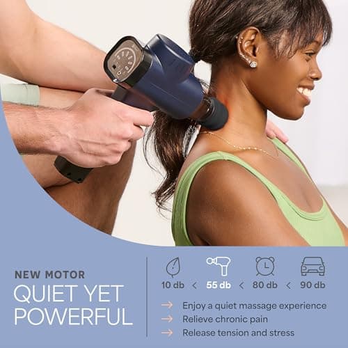 LifePro Massage Gun - Percussion Muscle Massager for Athletes with 8 Massage Heads and 5 Speed Settings - Deep Tissue Back and Muscle Massage Gun for Recovery 6
