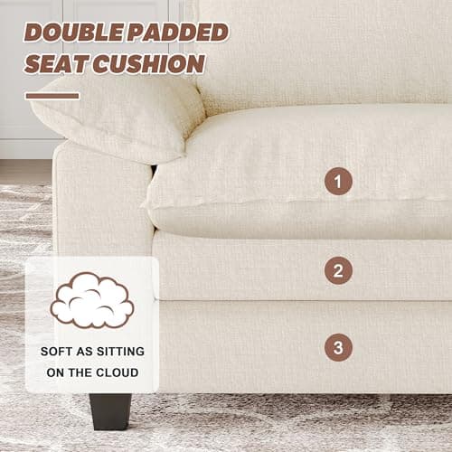 Howjoe 114 Inch Modular Couch Sectionals 5
