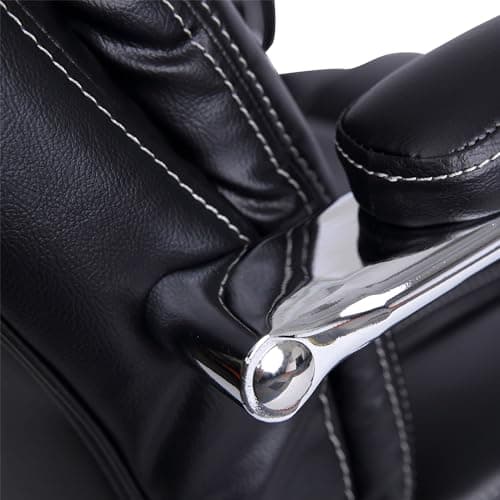 Alera ALE Maxxis Series Big and Tall Leather Chair, Black/Chrome 13