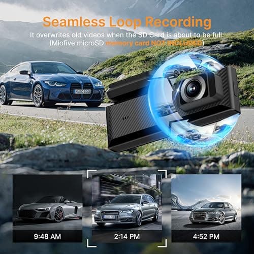Miofive Dash Cam Mini 2, 2K+1080P FHD, Built-in Wi-Fi GPS Smart Dash Camera for Cars, 125° Wide-Angle FOV, HDR, Night Vision, G-Sensor, iOS/Android App, Loop Recording, Parking Monitor, Time-Lapse 6