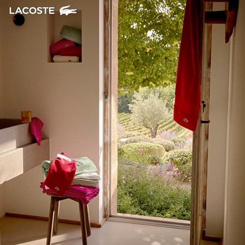 Lacoste Heritage 100% Supima Cotton Bath Towel, Aloe, 30" x 54" – Highly Absorbent & Quick Drying, Premium Super Soft Bath Towel, Bathroom Essential, Gift for All Occasions, Machine Washable 8