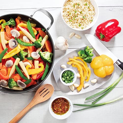 Electric Skillet By CucinaPro- 18/10 Stainless Steel, Frying Pan w Non Stick Interior, Tempered Glass Lid w Handles, 12" Round, Temperature Control Probe for Adjustable Heat Settings, Portable, Gift 7