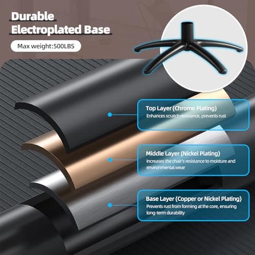 Yalissey Massage & Heated Executive Office Chair with Adjustable Headrest, 6 Points Vibration, Extra Wide Ergonomic Office Desk Chair for Big and Tall 500LBS, Thick Seat, Grey 6