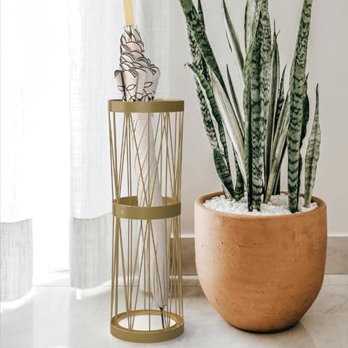 Mango Steam Pluvian Soakstone Umbrella Holder (Tall, Gold) 7