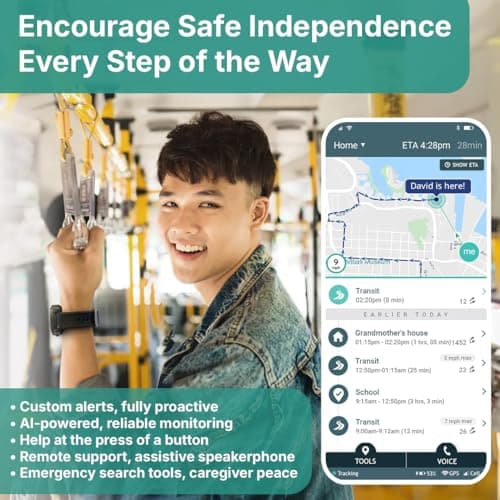 Safety Monitor for Kids with Special Needs, Autism and Elderly - GPS Tracker for Kids, SOS Button, 2-Way Speakerphone, Real Time Location Alerts, School Bus Tracking - Subscription Required 6