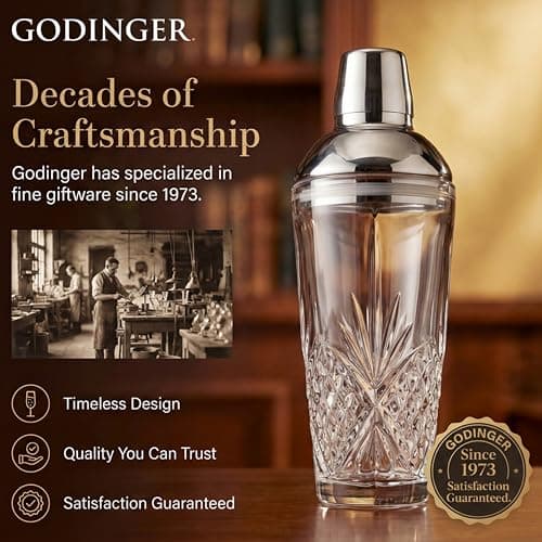 Godinger Dublin Cocktail Shaker, Martini Shaker, 17oz 5