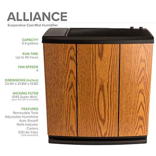 AIRCARE Digital Whole-House Console-Style Evaporative Humidifier (Light Oak) 2