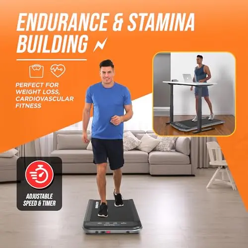 RunMaster Under Desk Treadmill - Portable 320lb Capacity, Quiet, Efficient, Installation Free, Space-Saving Jogging Machine That Transform Your Home/Office into a Fitness Hub Workout - Black 7