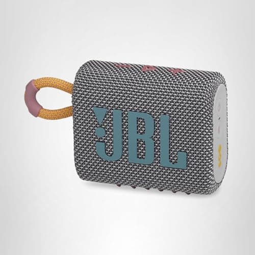 JBL Go 3 - Portable Mini Bluetooth Speaker, big audio and punchy bass, IP67 waterproof and dustproof, 5 hours of playtime, speaker for home, outdoor and travel (Grey) 10