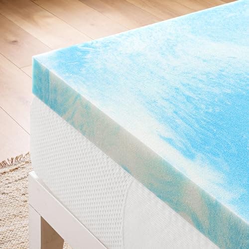Best Price Mattress 4 Inch Swirl Gel AeroBreeze Cooling Air Flow Memory Foam Mattress Topper, Dorm Essentials, Twin 7