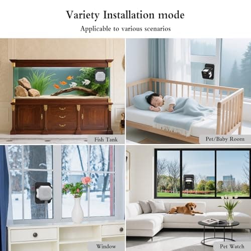 ANYQOO 3MP 2K Window Camera, Indoor/Outdoor Security 2.4GHz & 5GHz WiFi Camera for Home Security, ChroMax AI Color Night Vision, Person/Motion Detection, 24/7 Recording, Easy Install 1Pack 7