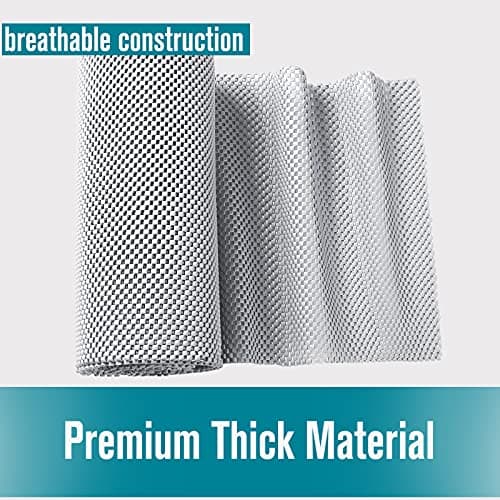 Shelf and Drawer Liner for Kitchen Cabinets Non-Adhesive, Non Slip Durable Strong Clean Long Size 12 Inches X 10 Feet, Shelves, Cabinets, Storage, Kitchen and Desks, Light Gray 7