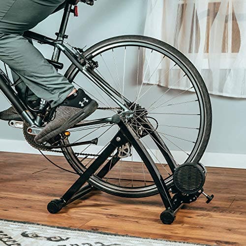 Alpcour Bike Trainer Stand for Indoor Riding – Portable Foldable Magnetic Stainless Steel Indoor Trainer, Noise Reduction, 6 Resistance Settings & Bag – Stationary Exercise for Road & Mountain Bikes 7