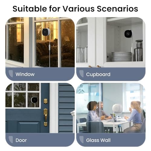 INFIYA 2K No Drill Window Camera-2 Pack 2.4Ghz & 5Ghz WiFi Dome Cameras for Home Security for Indoor & Outdoor Monitoring, Color Night Vision, Human Detection, 24/7 Recording, Ideal for Apartment, K1 8