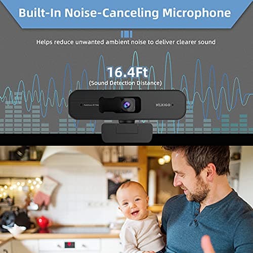 NexiGo N940P 2K Zoomable Webcam with Remote and Software Controls | Sony Starvis Sensor | 1080P@60FPS | 3X Zoom | Dual Stereo Microphone, for Zoom/Skype/Teams/Webex (Black) 7