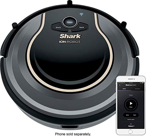 Shark ION Robot Vacuum, Wi-Fi Connected, Works with Google Assistant, Multi-Surface Cleaning, Carpets, Hard Floors, Black (RV754) (RENEWED)