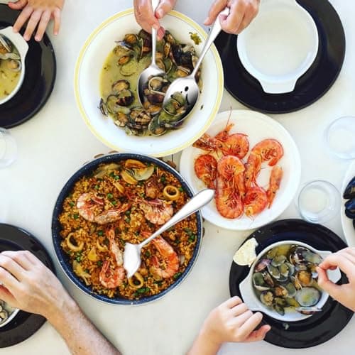 Stainless Steel Slotted Serving Spoons, E-far 4-Piece Metal Tablespoons Hostess Serving Utensils Set for Catering Buffet Party Kitchen Restaurant, Dishwasher Safe 8