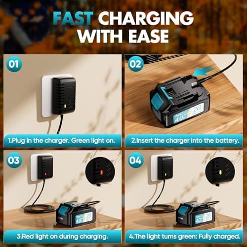 Leaf Blower Cordless - 2025 Update 150000RPM & 3 Speed Levels Electric Leaf Blower with 2 x 4.0Ah Battery and Charger, Extension Tube Blower for Lawn Care, Yard, Garage, Blowing Leaves, Dust or Snow 8