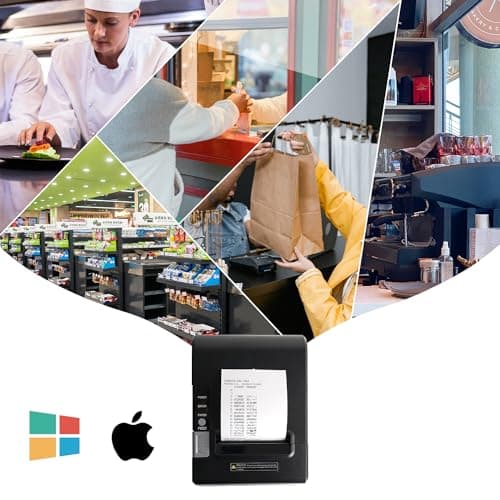 Rongta Kitchen Restaurant POS Printer RP850P, 80mm Thermal Receipts Printer with Auto Cutter, USB Serial Ethernet for ESC/POS, Support Windows/Mac Cash Drawer, No Bluetooth, No Square 7