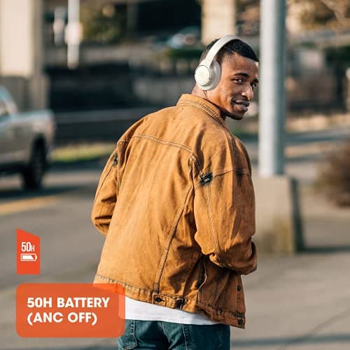 JBL Tune 760NC - Wireless Over-ear Noise Cancelling headphones, JBL Pure Bass Sound, Voice Assist, Google Fast Pair, Up to 50Hrs of Battery with ANC off, Lightweight and foldable design (Black) 5