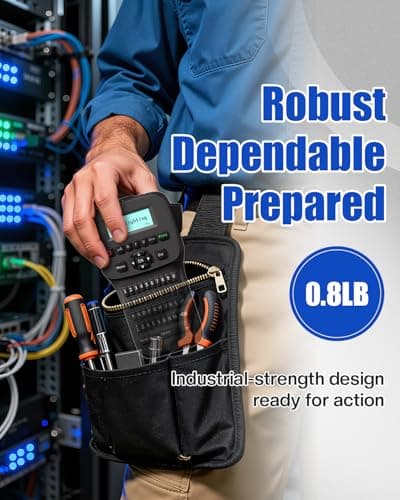 EazeID Label Maker Machine with-Tape, Industrial Handheld Label Maker Waterproof-Labels, Rechargeable Heat Shrink Label Maker, Bluetooth Wire Cable Labeling Machine for Home Office Warehouse, LM1600 5