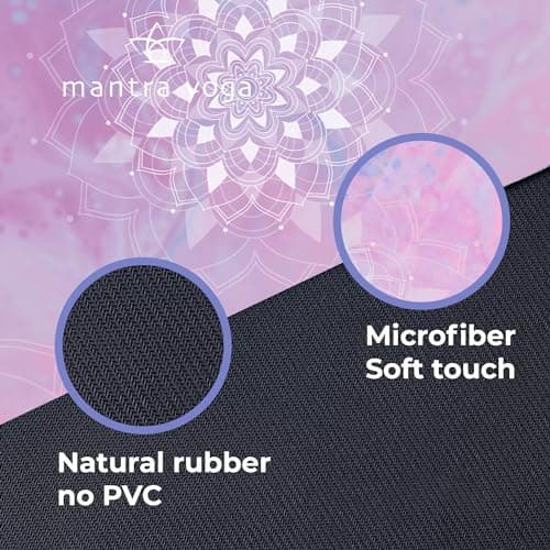 Mantra Yoga Travel PRO 1.5mm with Knee Pad & Bag - Foldable Fitness & Exercise Mat with Bag | Lightweight, Compact & Eco-Friendly | Non-Slip & Washable | For All Types of Yoga | 72" L x 24" W | 2.6 lbs 5