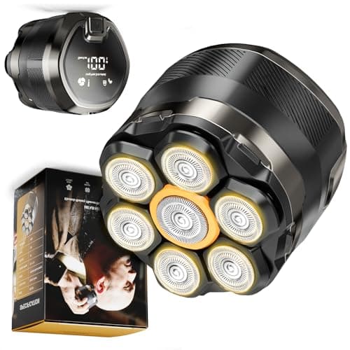 NIWUIO Head Shaver for Bald Men: 7D Electric Bald Razor - Waterproof Wet Dry Shaving - Professional Grooming Kit for Balder with Type-C Charge - Detachable Head Shavers for Scalp/Face/Beard