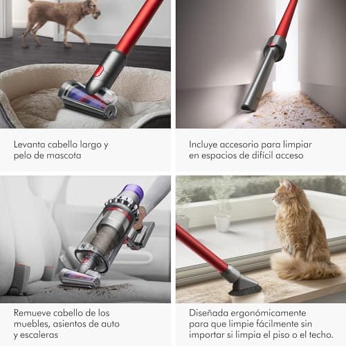 Dyson Outsize Origin Cordless Vacuum, Nickel/Red 9