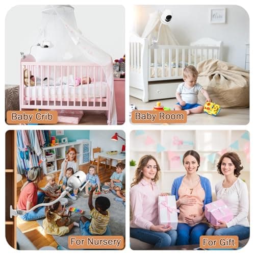Baby Monitor Mount, Flexible Gooseneck Clip Clamp Stand Holder Compatible with HelloBaby, VTech, TP-Link, Kasa Smart, GoodBaby, Tapo, Eufy Security, Babysense, Vtimes, Kidsneed 8