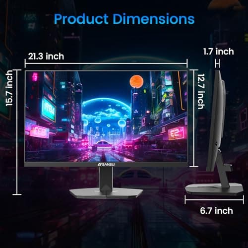 SANSUI 24 Inch Gaming Monitor 180Hz, DP 1.4 & HDMI 2.0 Ports High Refresh Rate Computer Monitor, Racing FPS RTS Modes, 1ms Response Time 110% sRGB (ES-G24F4, HDMI Cable Included) 8
