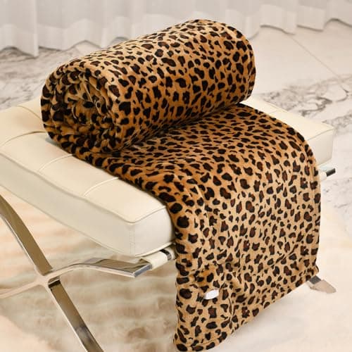 MERRYLIFE Heated Blanket Cozy Soft Electric Blanket with 4 Heating Levels&8 Hours Auto Off Overheat Protection Machine Washable UL&FCC Certification Use for Home Couch (Cheetah,50" 60") 7
