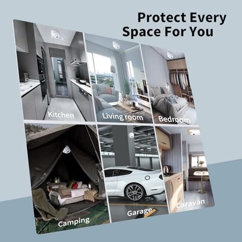 Carbon Monoxide Detectors, CO Detector Battery Powered, Carbon Monoxide Alarm with Sensitive CO Sensor, LCD Display and Sound Warning for Home, Bedroom, Kitchen 8