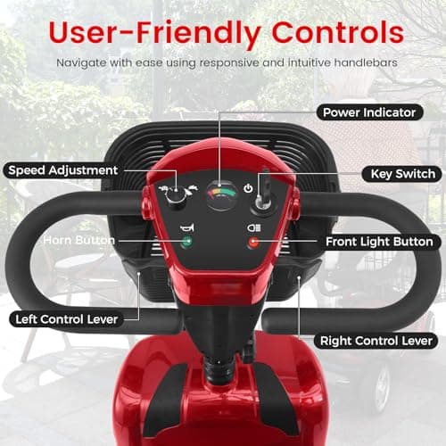 MobiCyc 4 Wheel Mobility Scooter for Seniors & Adults, 46 lbs Ultra Lightweight Folding Electric Powered Wheelchair w/Lithium Batteries 20/30 Mile Range - All Terrain Motorized, with Basket, Compact 5