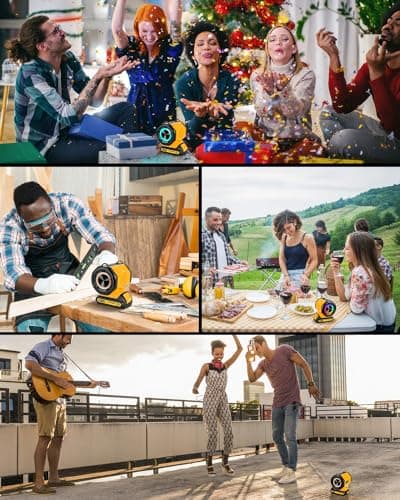 Taingwei Bluetooth Speaker for Dewalt 20v 60v Battery,30W Cordless Small Speaker for Jobsites, Home and Party (Battery not Included) 7